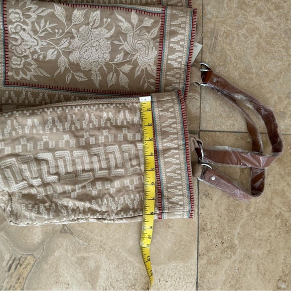 JOHNNY WAS Letty Linen Embroidered Tote Bag Purse - Picture 5 of 5